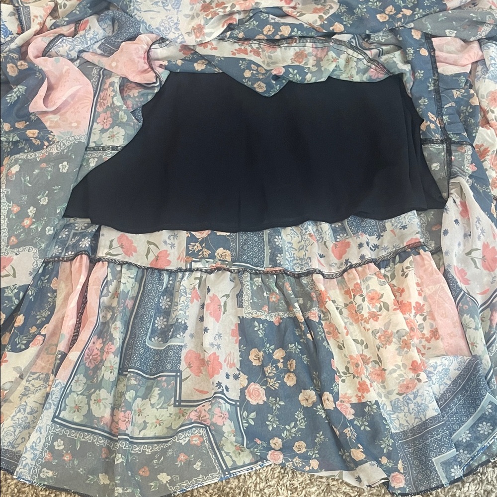 Coco + Carmen Multicolor Patchwork Maxi Skirt - image 8